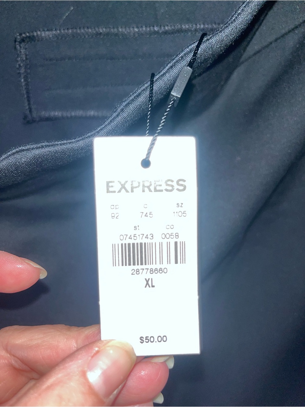 Express Black Dress Pants with Back Welt Pocket - Picture 2 of 4